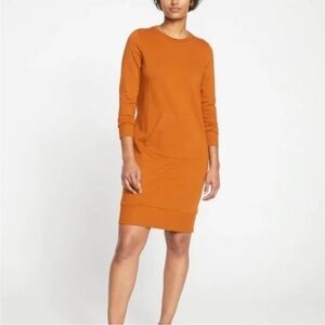 Universal Standard  Bree Sweatshirt Dress in Rust Orange Sz 6/8